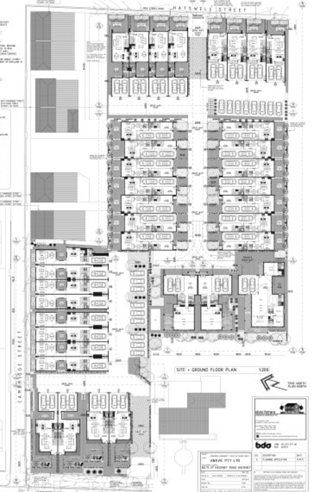 Revisited concept plan: How the 37 apartments will fit on the Hackney site.