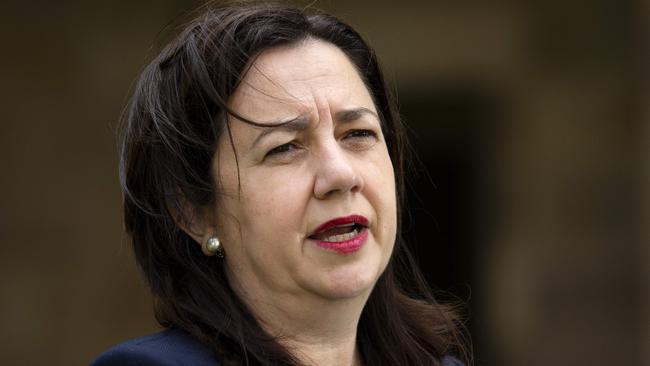 Queensland Premier Annastacia Palaszczuk has thrown her officials under the bus. Picture: NCA NewsWire/Sarah Marshall