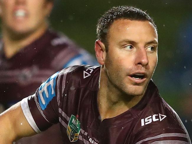 SYDNEY, AUSTRALIA - JUNE 09: Blake Green of the Sea Eagles passes during the round 14 NRL match between the Manly Sea Eagles and the Newcastle Knights at Lottoland on June 9, 2017 in Sydney, Australia.  (Photo by Cameron Spencer/Getty Images)