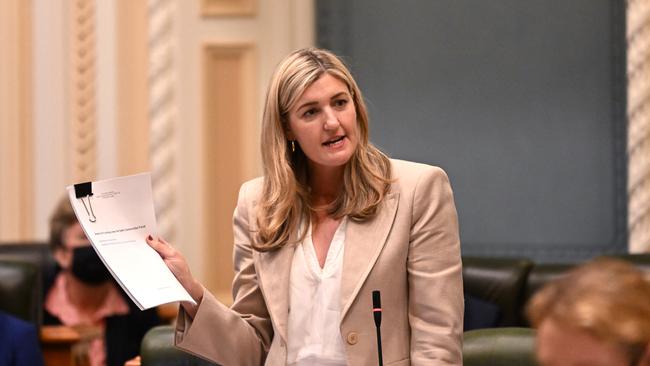 Queensland Attorney-General Shannon Fentiman speaks during Question Time at Parliament House in Brisbane. Picture: NCA NewsWire / Dan Peled