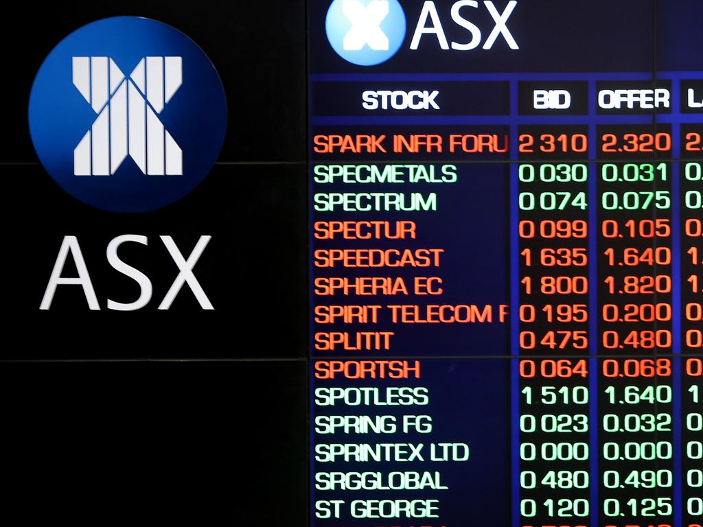 The ASX is coming off its worst trading day in 18 months. Picture: Richard Dobson