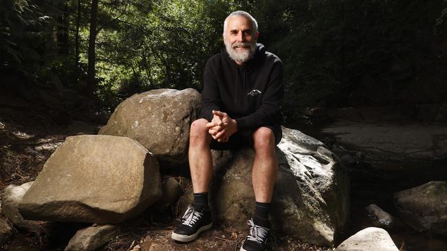 Pete Walsh 'Platypus Guardian' is conducting walking tours along the Hobart Rivulet with participants learning about platypus habitats and behaviour. The walks are part of the Beaker Street Summer Field Trips program. Picture: Nikki Davis-Jones