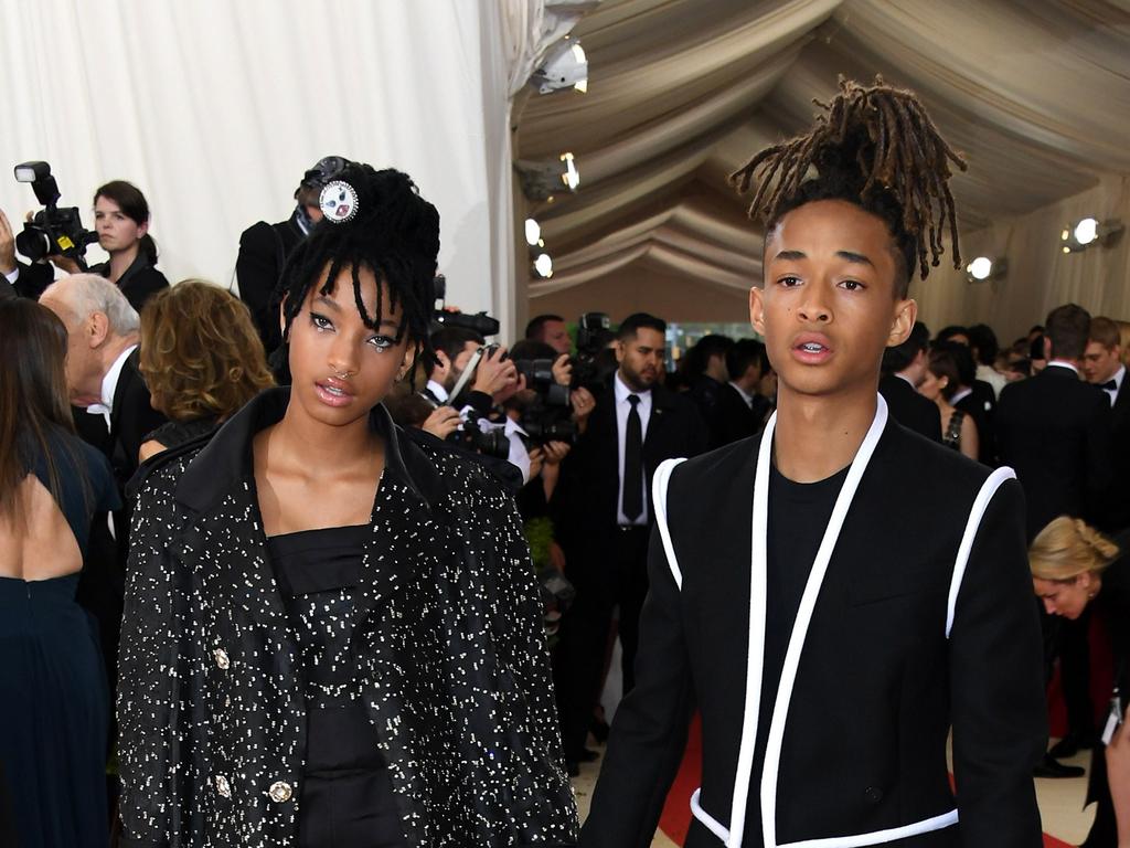 Willow and Jaden Smith bypassed the age limit at the Met Gala in 2016. Picture: Getty Images/AFP 