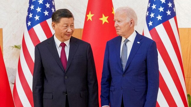 President Joe Biden is the likely object of the snub by President Xi. Picture: Reuters/The Times