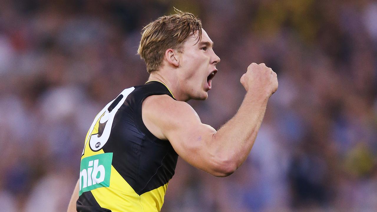We’re on! Richmond and Tom Lynch will face Carlton. Picture: Michael Dodge