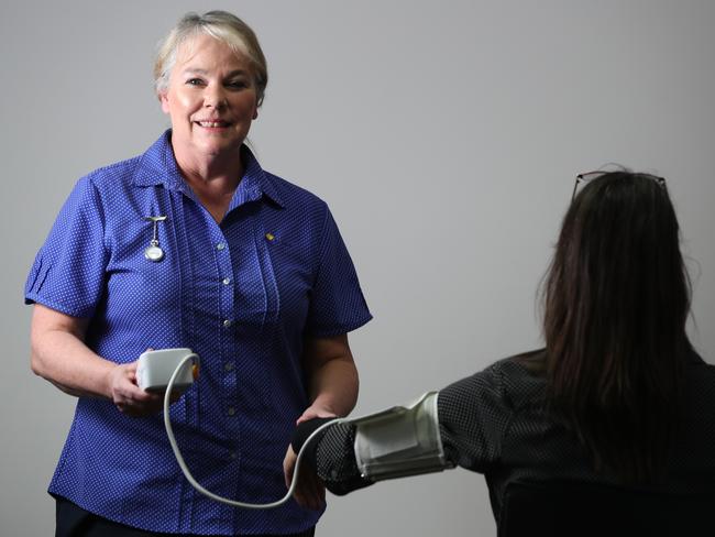 Enrolled nurse Jill Langford works in an aged care facility. Picture: Tait Schmaal