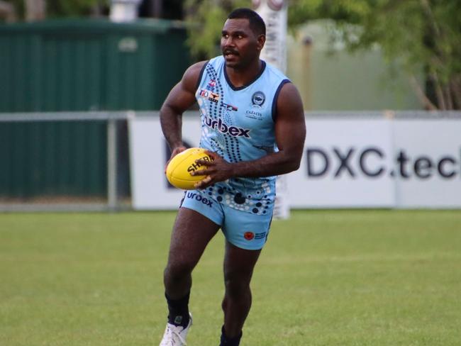 Michael Coombes will trade the double blue for the black and white of Palmerston. Picture: Celina Whan/AFLNT