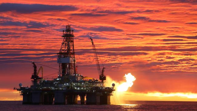 A gas well being drilled in the Otway Basin off Australia. File image.