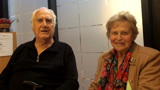 Allan Patrick, 88, who has tested positive to Covid, with his wife Lona, 87. Picture: Supplied