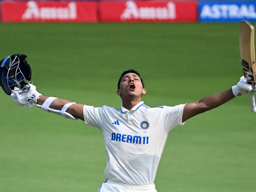 Yashasvi Jaiswal is India’s most exciting batter since Virat Kohli. Picture: DIBYANGSHU SARKAR / AFP