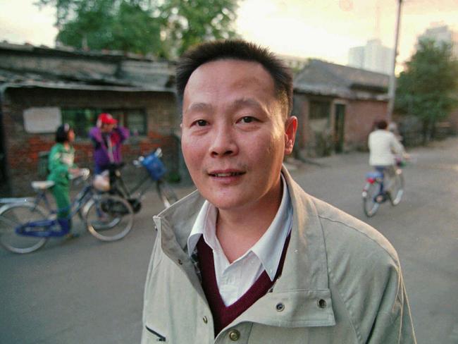 Great escape ... Chinese dissident Wei Jingsheng outside his Beijing home, during a brief period of freedom between prison spells for defying the government, before he fled to the US in the 1990s.