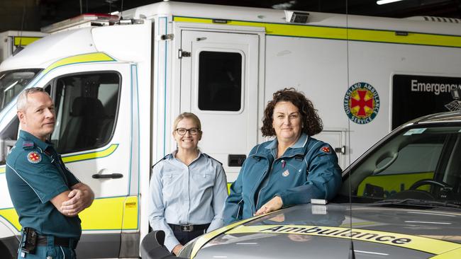 Ready to provide care for mental health patients are (from left) Andy Campbell, Sandra Garner and Michelle Kerr via the Toowoomba Mental Health Co-Responder Service. Picture: Kevin Farmer