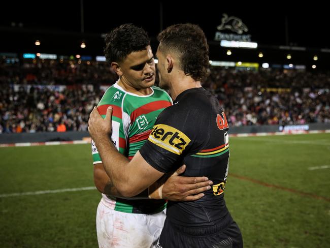 (L-R) Latrell Mitchell and Nathan Cleary will have immense says in who wins.