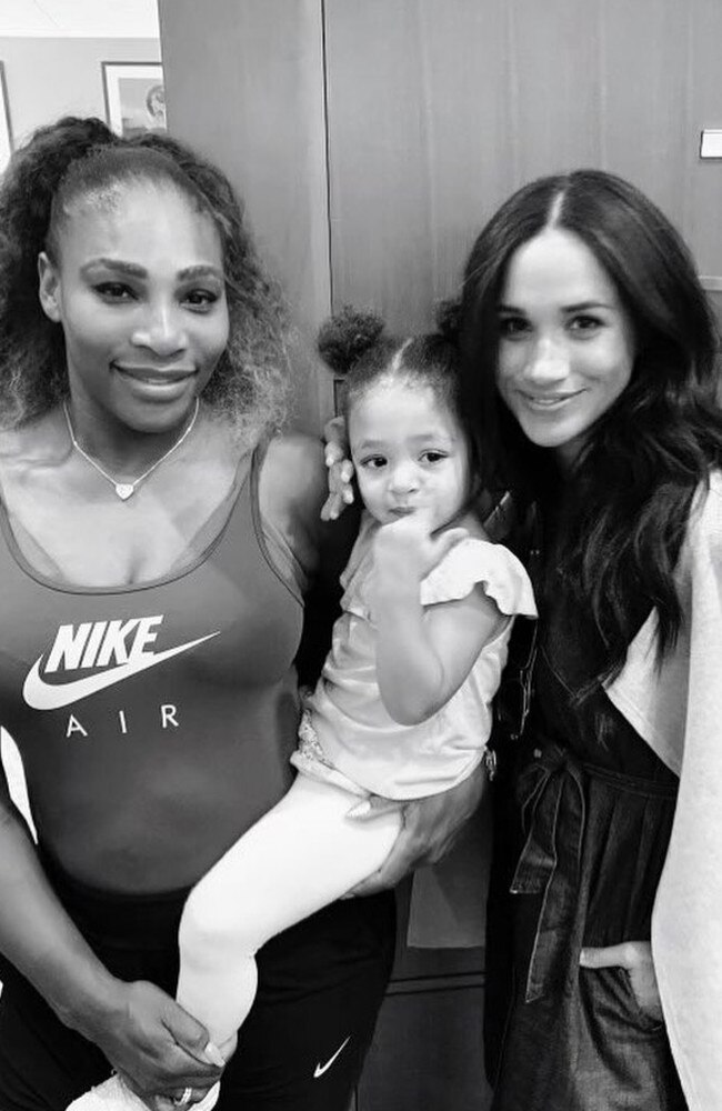 Serena Williams posted this photo with Meghan Markle after appearing on the Archetypes podcast.