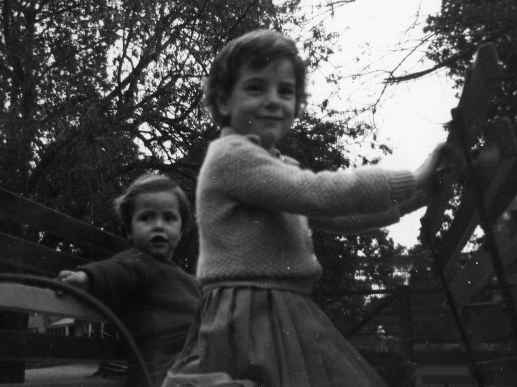 <p>Arnna and Jane on the elephant’s cart at the Adelaide Zoo.</p>