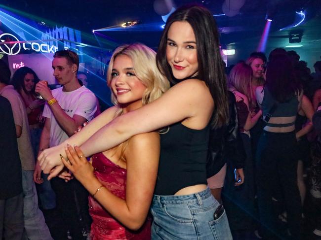 Tahlia Ruggero and Mateja Ivkovic at Cocktails Nightclub. Picture: Kitt O'Halloran