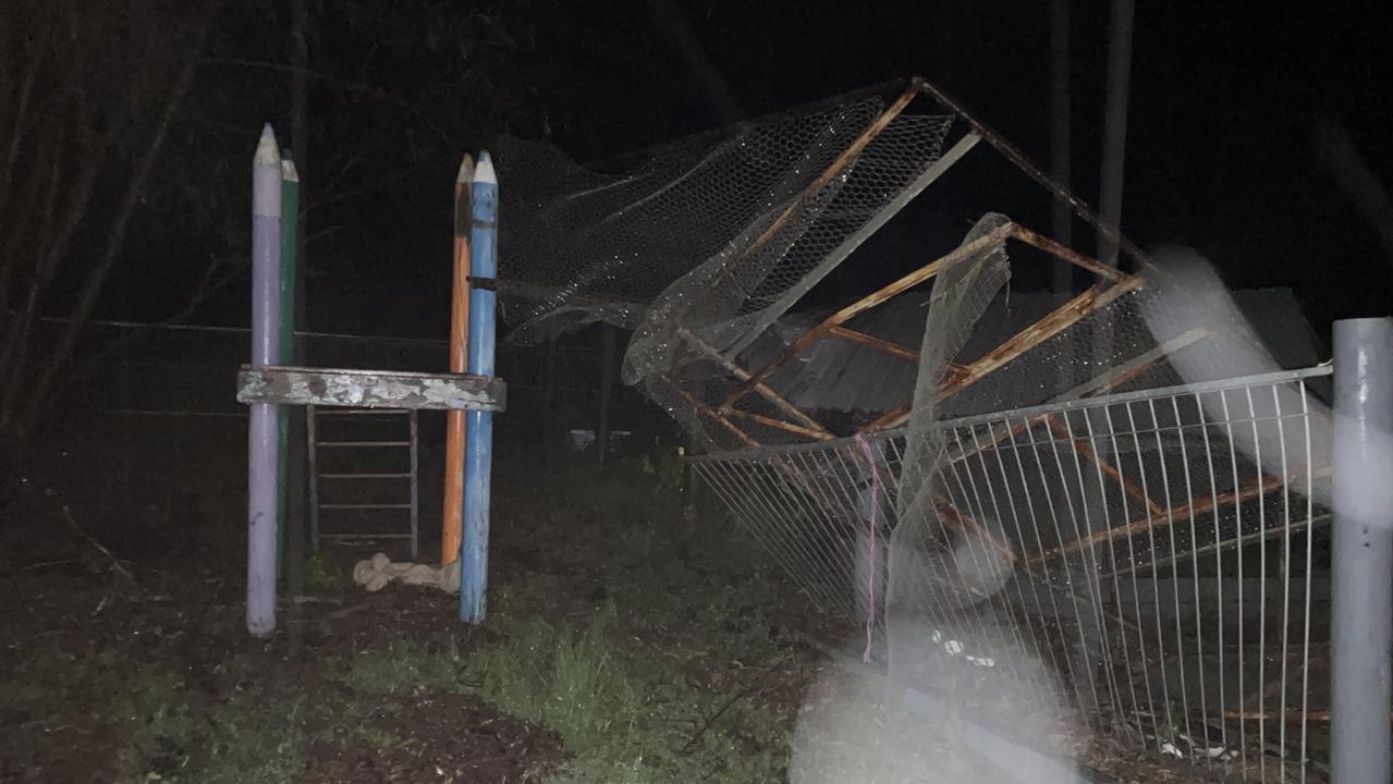 A slide was once attached to the structure on the left, but has now wound up in a nearby dam according to Ashleigh Jensen. Photos: Ashleigh Jensen.