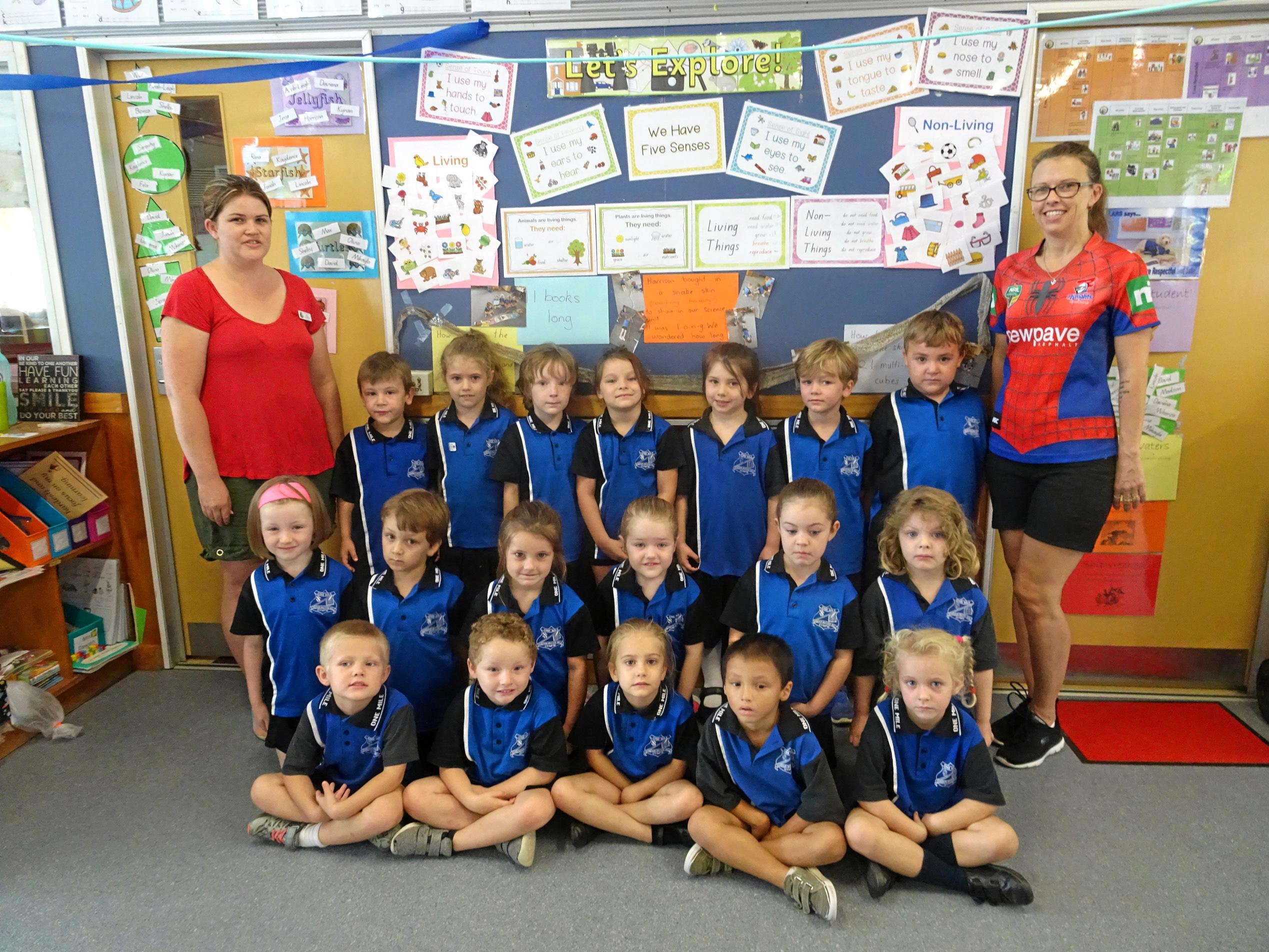 One Mile State School - Back row: L-R   Teacher: Mrs Sara Dawson, Harrison Plukaard, Shelby Wood, Max Merz,        Avah-Leigh Keleher,  Mikayla Hill,  Jonah Purnell,  Lincoln Pepper, Teacher Aide: Mrs Nicole Smith, Middle row: Daviena Mellor, Kynan Bell-Greer, Bianca Harvey,  Kaydence Wason,      Mckenzie Pearce,  Madison HullFront row:  Felix Mitchell,  David Withey,  Serenity Chapman,  Jesse Withey,                      Olivia Tramacchi. Picture: Troy Jegers