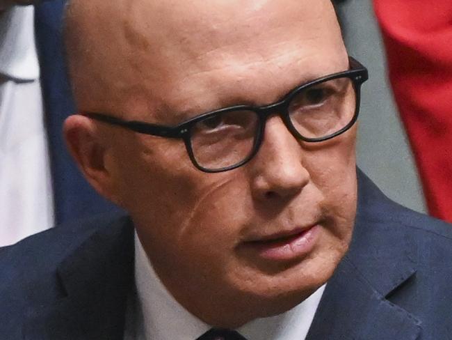 CANBERRA, AUSTRALIA - MAY 11: Leader of the Opposition Peter Dutton delivers his Budget reply in the House of Representatives at Parliament House in Canberra. Picture: NCA NewsWire / Martin Ollman