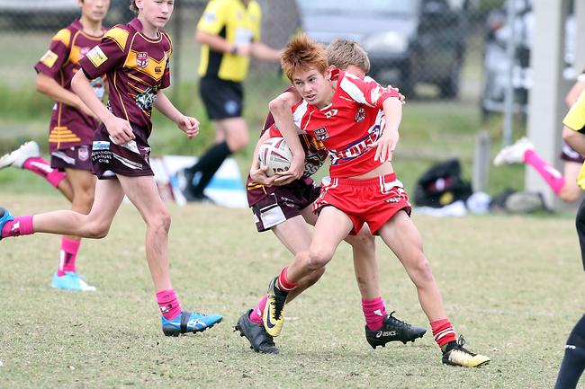 A Rugby League Gold Coast junior gala day at Burleigh Bears Junior Rugby League Club. Under 14s. Currumbin vs Burleigh. 5 September 2021 Miami Picture by Richard Gosling