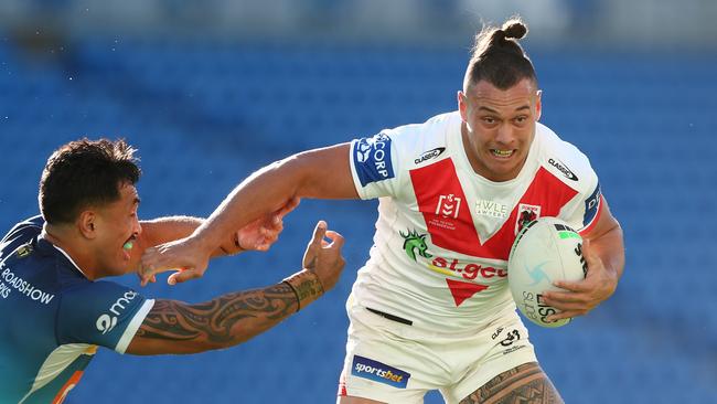 Tyrell Fuimaono has signed a new deal at the Dragons. Picture: Chris Hyde/Getty Images