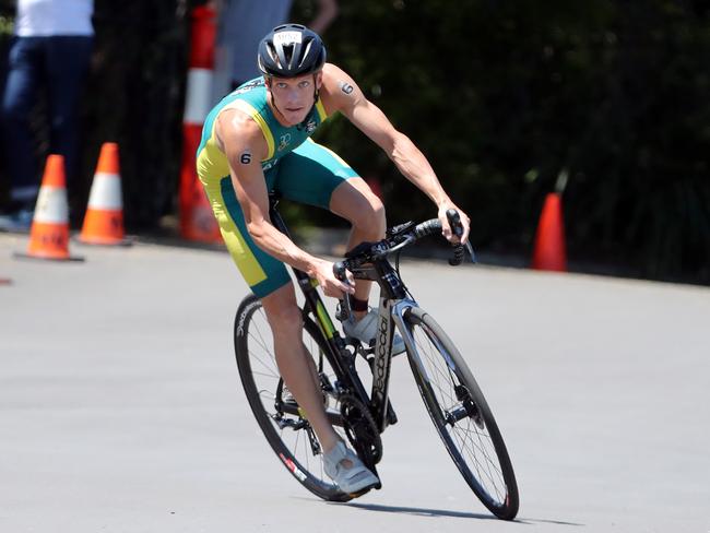 Triathlon Australia is hosting a mixed relay invitational that will include Comm Games athletes like Ash Gentle and Matt Hauser, international teams from Canada, the U.S, Wales Hong Kong, Japan and Korea at Runaway Bay Sports Super Centre.Photo of Ryan Bailie.Photo by Richard Gosling