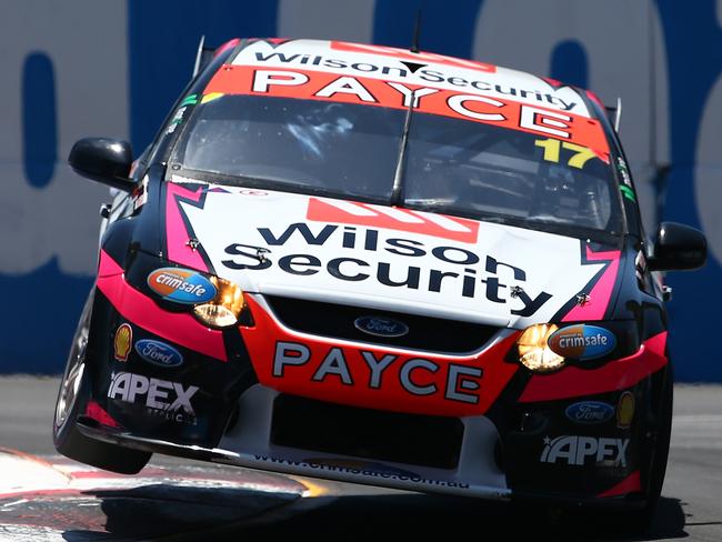 David Wall drives the #17 Security Racing Ford during qualifying for the Gold Coast 600, which is round 12 of the V8 Supercars Championship Series at the Surfers Paradise Street Circuit on October 25, 2014 on the Gold Coast, Australia. (Photo by Robert Cianflone/Getty Images)