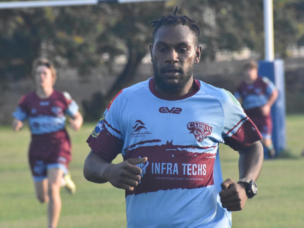 CQ Capras under-19 squad at a pre-season training session at Kettle Park, Rockhampton, on December 18, 2024.