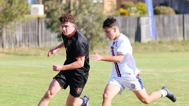 GPS First XI football between Brisbane State High and Gregory Terrace. Saturday May 27, 2023. Picture courtesy of George Galanos.