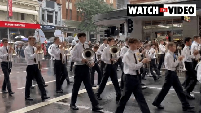 Anzac Day parade in Brisbane