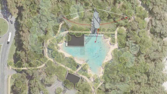 An overhead shot of the proposed development.