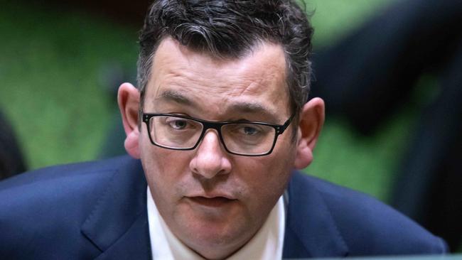 Premier, Daniel Andrews has been forced to answer calls for his resignation. Picture: Sarah Matray