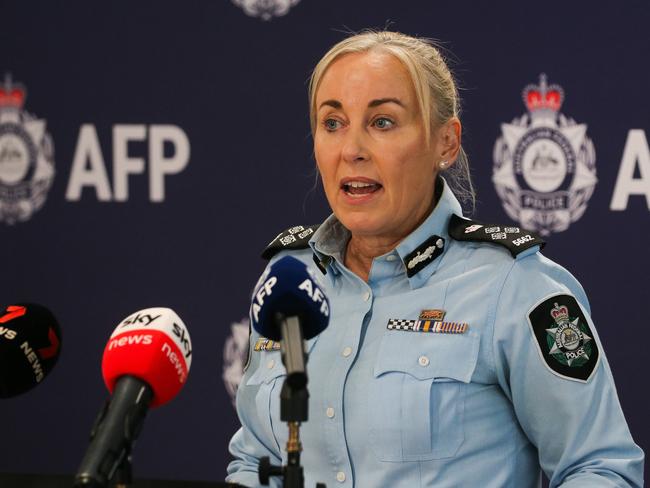 AFP Commander Kate Ferry says relationships with international counterparts are crucial to crime-fighting on Australian soil. Picture: Gaye Gerard