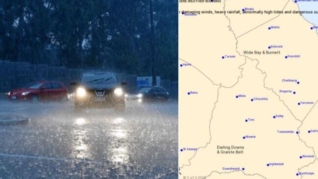 Heavy rain is predicted to hit Gympie tonight, falls could total 130mm in 48 hours