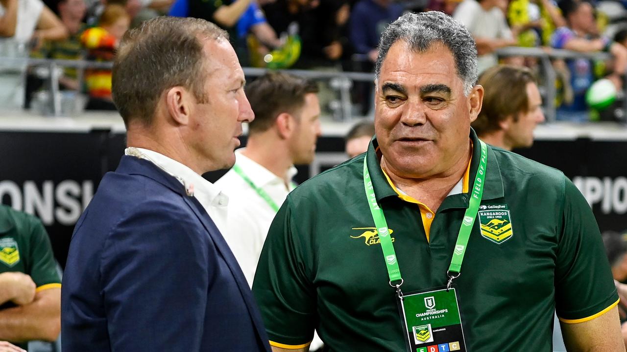 Mal Meninga is desperate to instil pride in the Kangaroos jersey after they were thrashed by the Kiwis last year. Picture: Ian Hitchcock/Getty Images