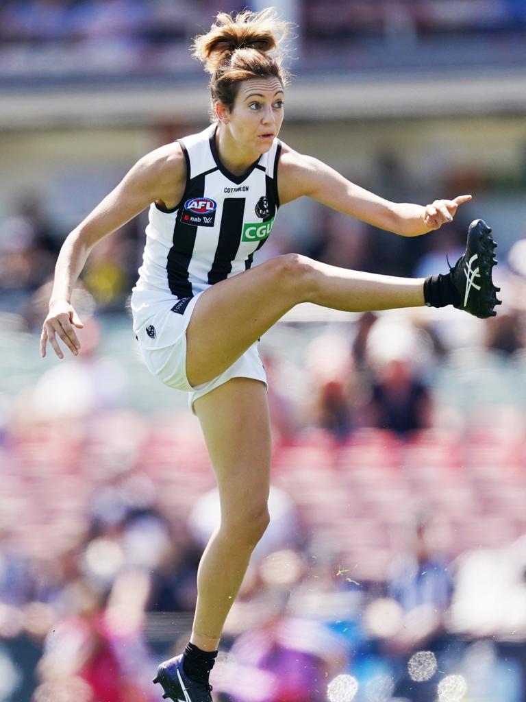 Stephanie Chiocci of the Magpies. Picture: AAP Image/Michael Dodge