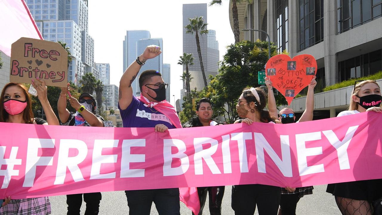 Britney’s lawyer credited fans with helping his team score their court win. Picture: Valerie Macon /AFP