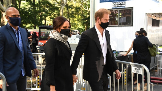 Meghan and Harry arrive at Global Citizen Live in New York. Picture: Getty