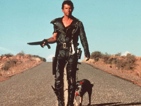 Actor Mel Gibson in scene from film Mad Max 2.