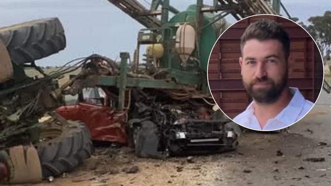 Kevin Pink was charged with dangerous driving after smashing into a tractor, allegedly while driving at 137km/h at Boort.