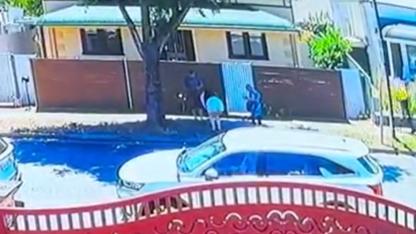 CTV footage of family members in Rosewater after the bodies of a mum and her son were found.