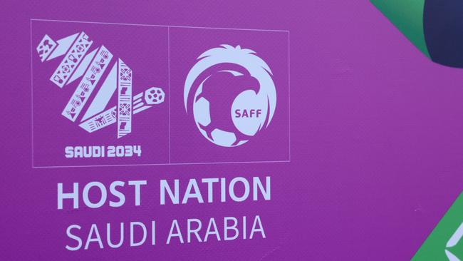 RIYADH, SAUDI ARABIA - DECEMBER 11: > as Saudi Arabia is announced as the host nation for the FIFA World Cup 2034 on December 11, 2024 in Riyadh, Saudi Arabia. (Photo by Christophe Viseux/Getty Images for Saudi Arabian Football Federation)