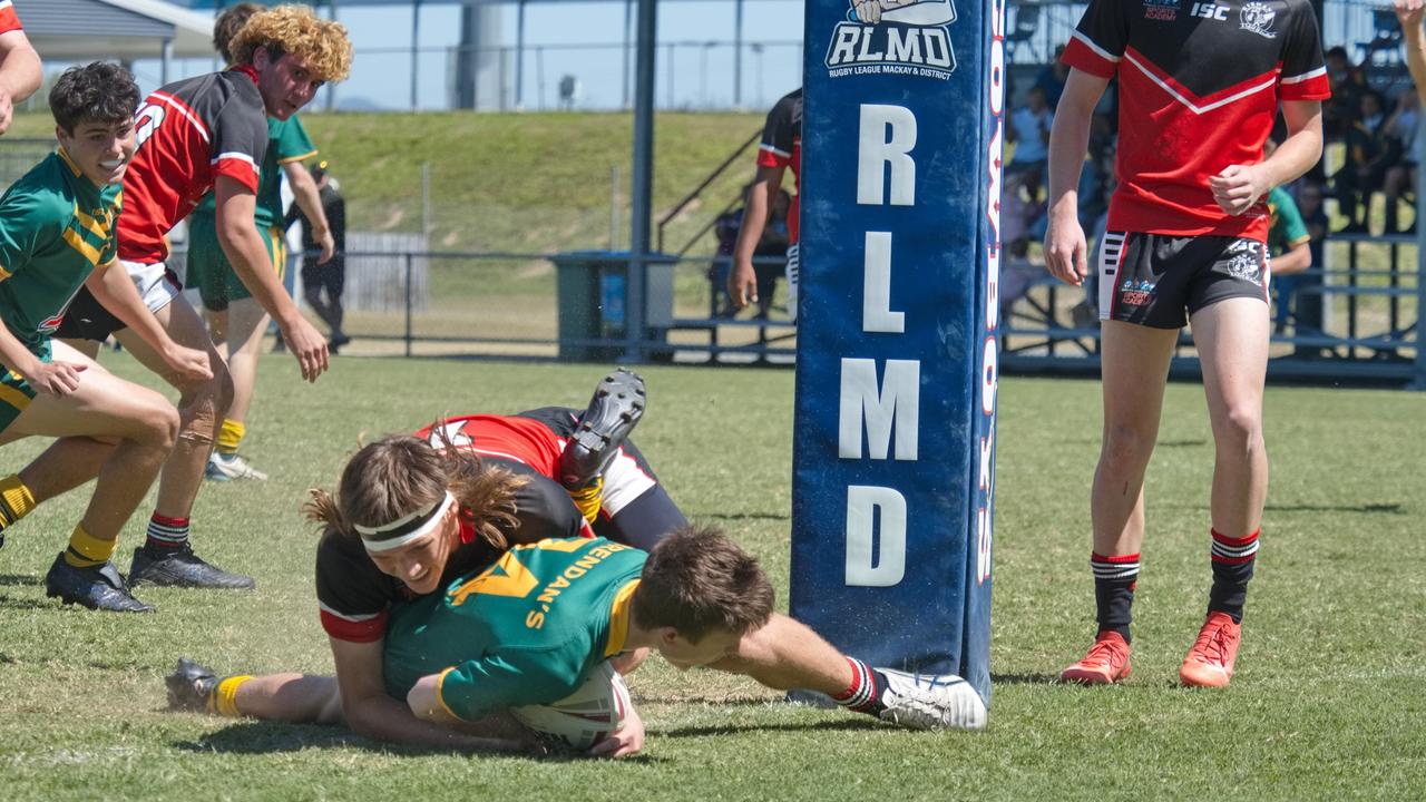Ignatius Park College and Kirwan State High School teams take on St Brendanâ€™s College Yeppoon teams in Queensland state rugby league semi finals at Mackay on Wednesday, August 24, 2022.