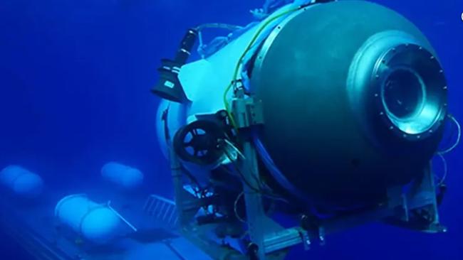 The Titanic-bound tourist submarine that disappeared on Sunday morning has only 96 hours of life support installed. Picture: OceanGate