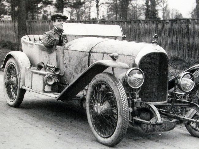 W.O. (Walter Owen) Bentley at the wheel of the very first Bentley 3-Litre in 1920. Picture: Bentley Motors