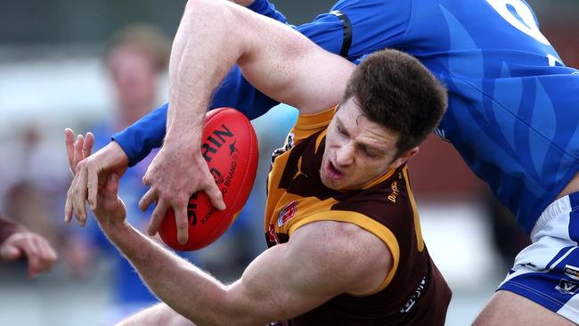 James Breust kicked four goals for Drysdale against Anglesea in the semi-final.