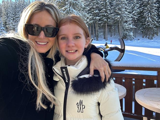 Roxy Jacenko and daughter Pixie, who will be boarding in Switzerland next year. Picture: Instagram