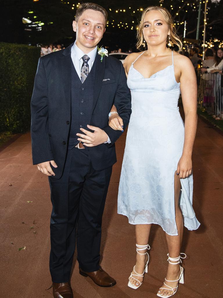 Jacob Lasserre and partner Lucy Gunther at St Mary's College formal at Picnic Point, Friday, March 24, 2023. Picture: Kevin Farmer