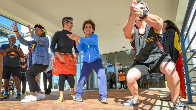 The 2019 NAIDOC week march and celebration made its way up Goondoon Street on 12 July 2019. Picture: Matt Taylor GLA120719NAID