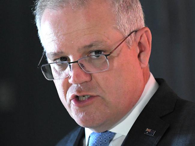 SYDNEY, AUSTRALIA - NewsWire Photos September 17, 2020: Prime Minister Scott Morrison attends a walk through at BlueScope Steel in Port Kembla.Picture: NCA NewsWire / Simon Bullard.